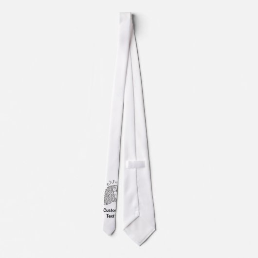 Kunst met hoofdlijn van Rooster Stropdas (Achterkant)