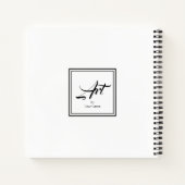 Kunst met Jouw naam in Border Sketchbook-laptop Notitieboek (Achterkant)