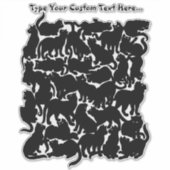 Kunst met kat-Tattoo - Lover-huidkunst Sticker (Voorkant)