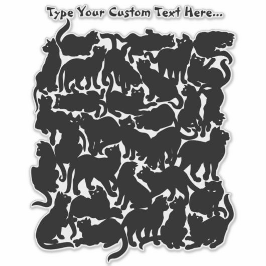 Kunst met kat-Tattoo - Lover-huidkunst Sticker (Voorkant)