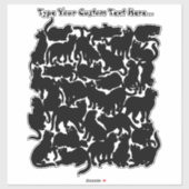 Kunst met kat-Tattoo - Lover-huidkunst Sticker (Vel)