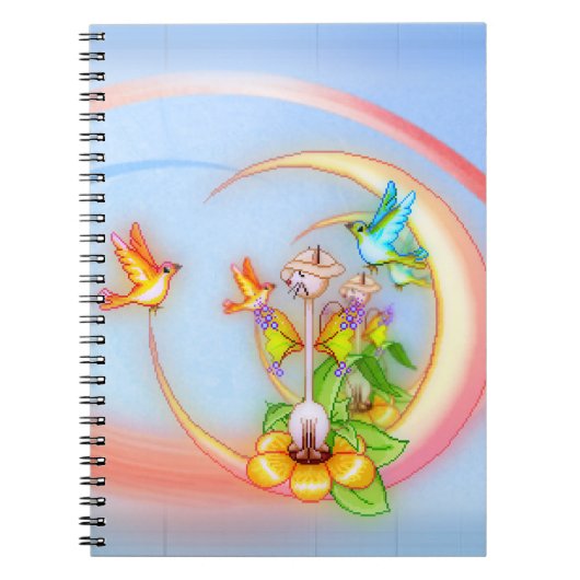 Kunst met katten en vogels notitieboek (Voorkant)