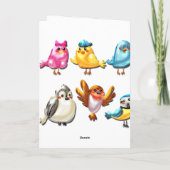 Kunst met kerstbomen en vlinders feestdagen kaart (Achterkant)