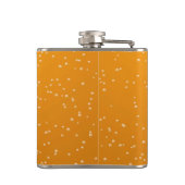 Kunst met kleine belletjes tegen achtergrond heupfles (Achterkant)