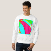 Kunst met kleurrijke Abstracte patronen Trui (Voorkant volledig)