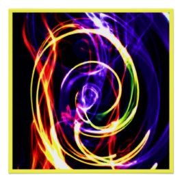 Kunst met kleurrijke en stijlvolle Neon Pattern Perfect Poster
