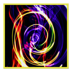 Kunst met kleurrijke en stijlvolle Neon Pattern Perfect Poster