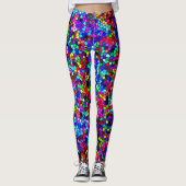 Kunst met kleurrijke lichten leggings (Voorkant)