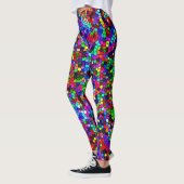 Kunst met kleurrijke lichten leggings (Links)