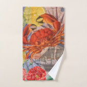 Kunst met krabben bad handdoek (Handdoek)