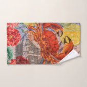 Kunst met krabben bad handdoek (Handdoek)