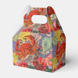 Kunst met krabben bedankdoosjes