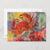 Kunst met krabben briefkaart (Voorkant / Achterkant)