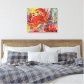 Kunst met krabben canvas afdruk (Insitu (Slaapkamer))