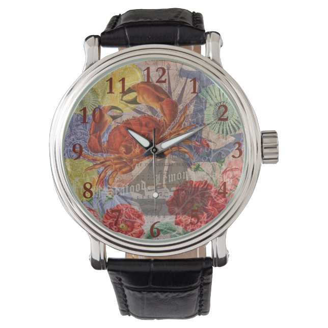 Kunst met krabben horloge (Voorkant)