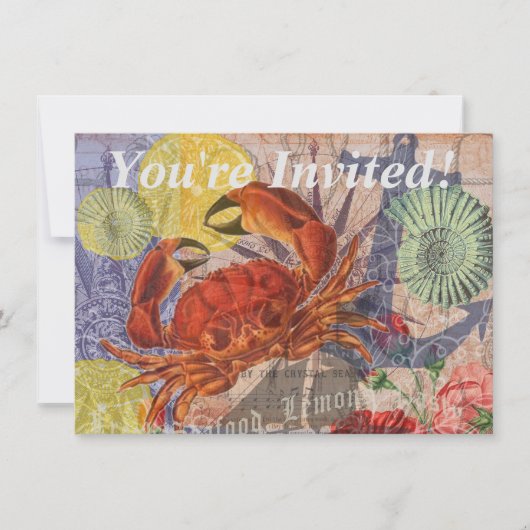 Kunst met krabben kaart (Voorkant)