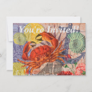 Kunst met krabben kaart