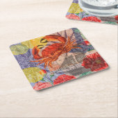 Kunst met krabben kartonnen onderzetters (Schuin)