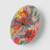 Kunst met krabben ronde klok (Hoek)