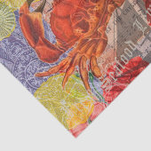 Kunst met krabben tissuepapier (Detail)