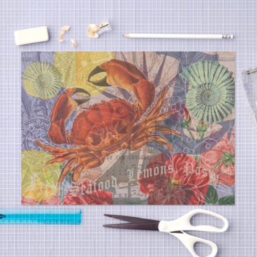 Kunst met krabben tissuepapier (Craft)