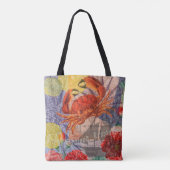 Kunst met krabben tote bag (Achterkant)