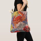 Kunst met krabben tote bag (Dichtbij)