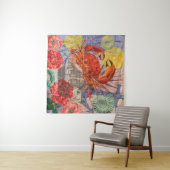 Kunst met krabben wandkleed (In Situ (horizontaal))