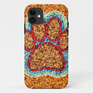 Kunst met lage poly Dog Paw Case-Mate iPhone Case