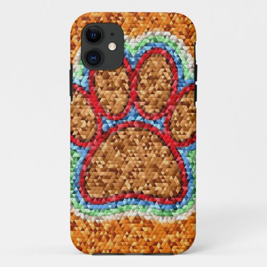 Kunst met lage poly Dog Paw Case-Mate iPhone Case (Achterkant)