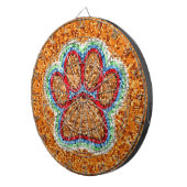 Kunst met lage poly Dog Paw Dartbord (Voorkant Rechts)