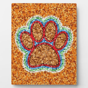 Kunst met lage poly Dog Paw Fotoplaat