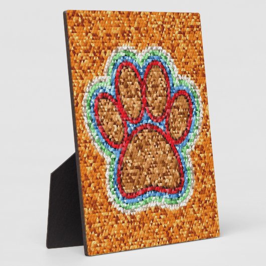 Kunst met lage poly Dog Paw Fotoplaat (Zijkant)