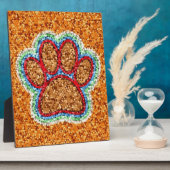 Kunst met lage poly Dog Paw Fotoplaat (Zijkant)