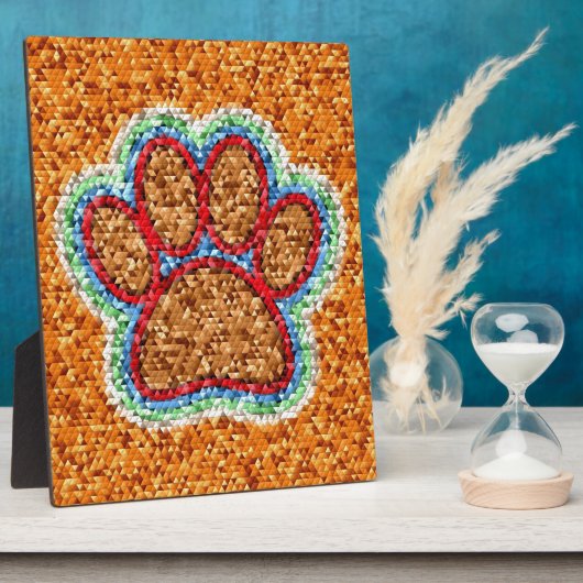 Kunst met lage poly Dog Paw Fotoplaat (Zijkant)