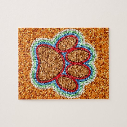 Kunst met lage poly Dog Paw Legpuzzel (Horizontaal)