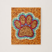 Kunst met lage poly Dog Paw Legpuzzel (Verticaal)