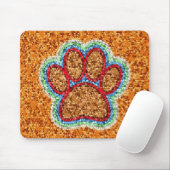 Kunst met lage poly Dog Paw Muismat (Met muis)