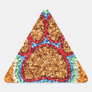 Kunst met lage poly Dog Paw Sticker