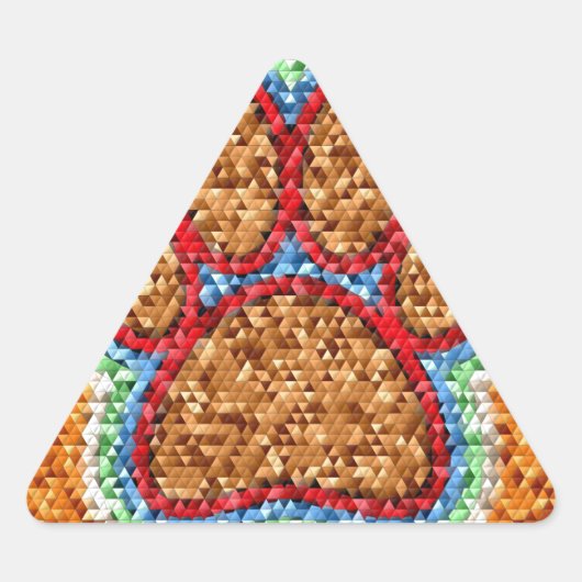 Kunst met lage poly Dog Paw Sticker (Voorkant)