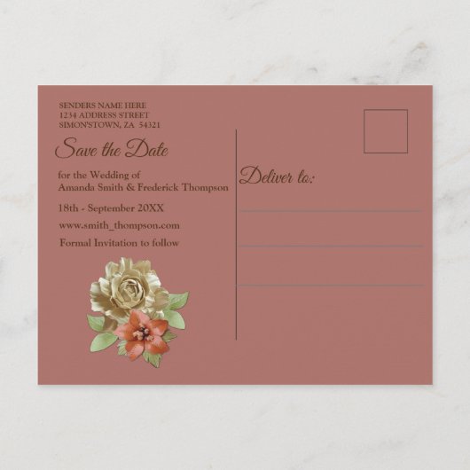 Kunst met leder en suiker opslaan Data Aankondigingskaart (Achterkant)