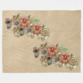 Kunst met leder en suikerwerk fleece deken (Voorkant (Horizontaal))