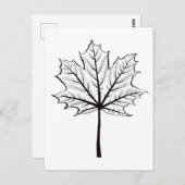 Kunst met lederen van een aple - Botanische kleur Briefkaart (Voorkant / Achterkant)