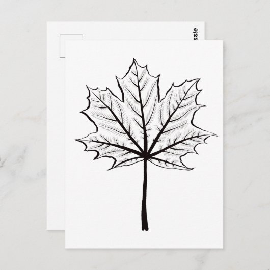 Kunst met lederen van een aple - Botanische kleur Briefkaart (Voorkant / Achterkant)