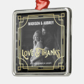 Kunst met liefde en Bedankt Goud met huwelijk Voeg Metalen Ornament (Links)