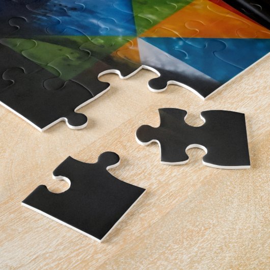 Kunst met meerdere kleuren legpuzzel (Zijkant)