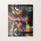 Kunst met meerdere kleuren legpuzzel (Verticaal)