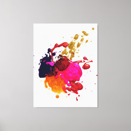 Kunst met meerkleurige verf canvas afdruk