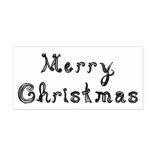 Kunst met Merry Kerstfabric Letterletters Rubberstempel (Afrduk)