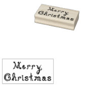 Kunst met Merry Kerstfabric Letterletters Rubberstempel (Gestempeld)